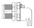 Circular Connector, M8, Socket, Straight, Poles - 4, PCB Terminal, Panel Mount